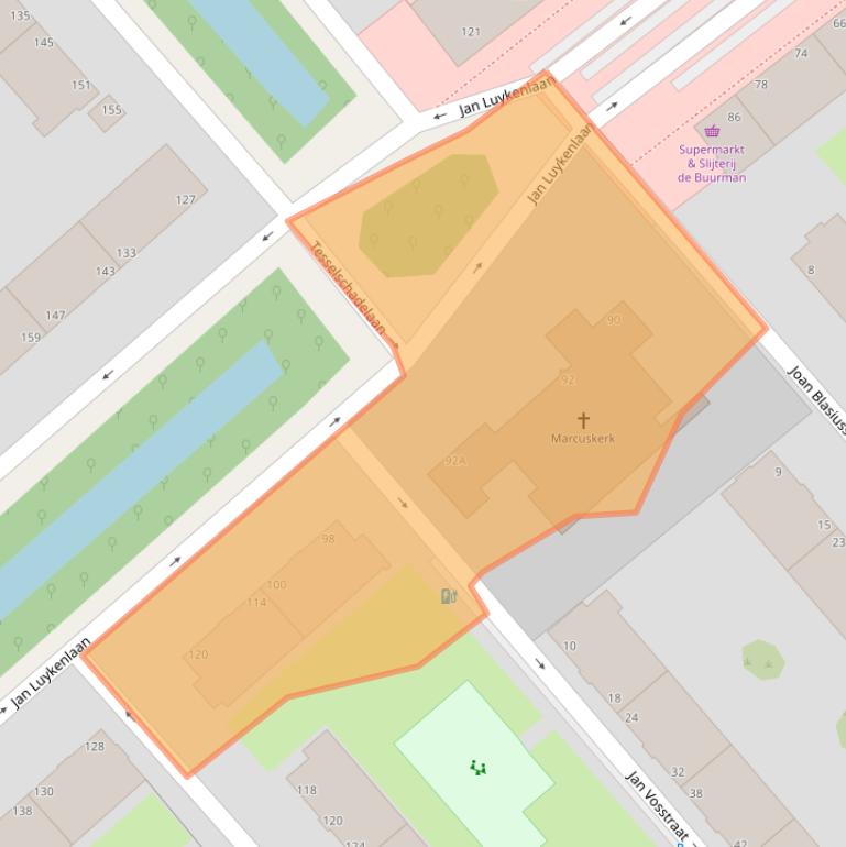 Kaart van postcodegebied 2533JT.