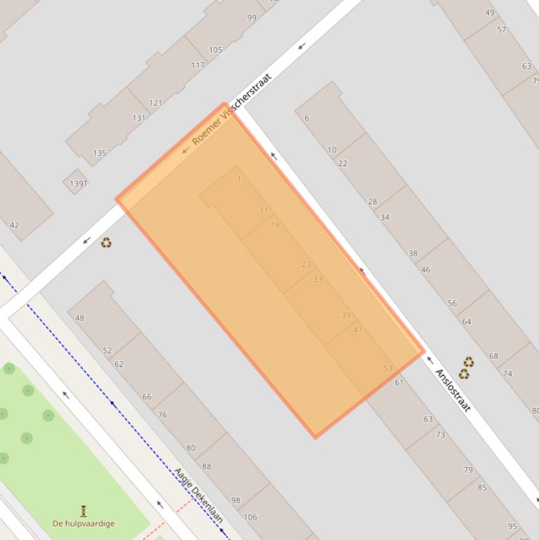 Kaart van postcodegebied 2533KA.