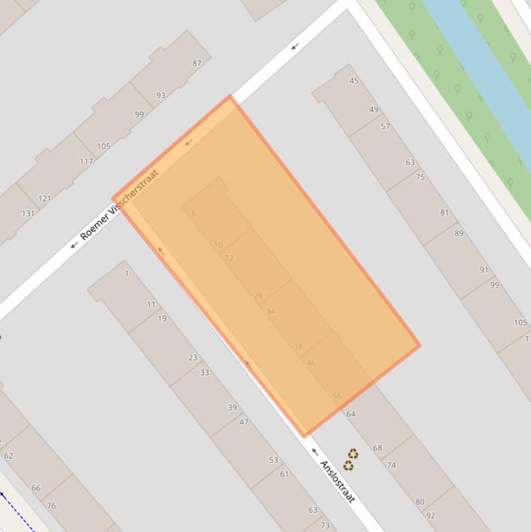 Kaart van postcodegebied 2533KE.