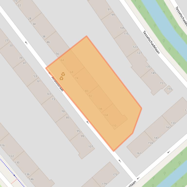 Kaart van postcodegebied 2533KG.