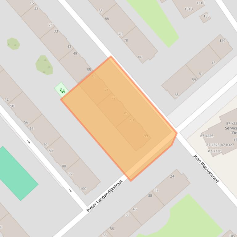 Kaart van postcodegebied 2533KL.