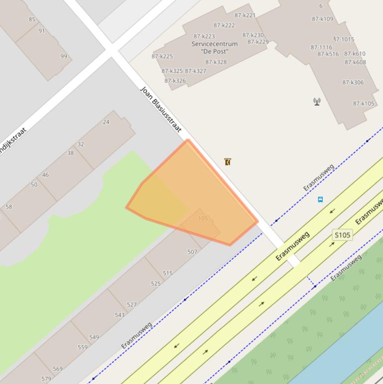 Kaart van postcodegebied 2533KM.