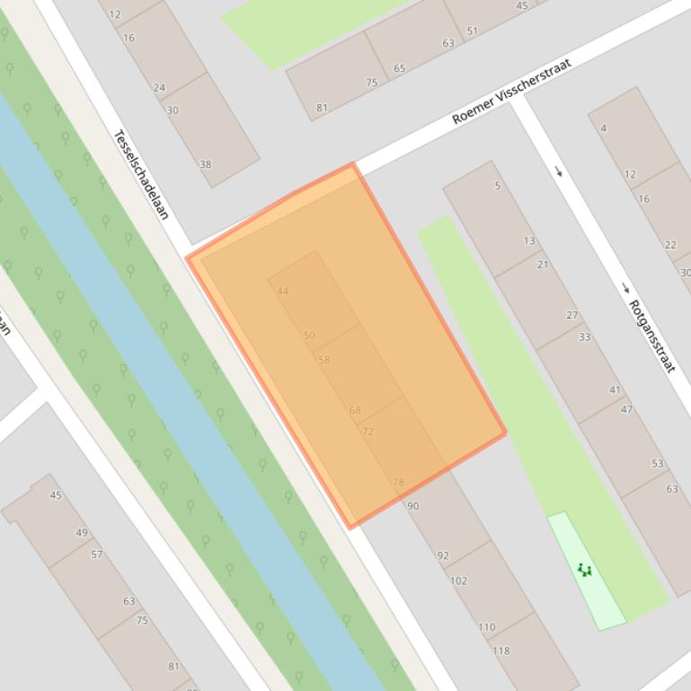 Kaart van postcodegebied 2533KW.