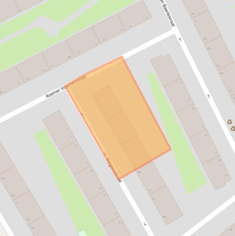 Kaart van postcodegebied 2533LE.