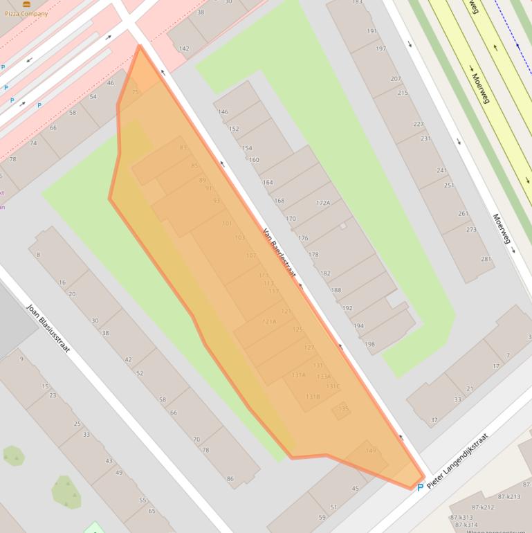 Kaart van postcodegebied 2533LK.