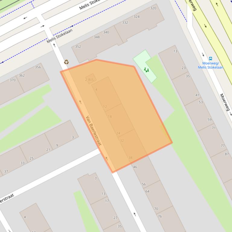 Kaart van postcodegebied 2533LL.