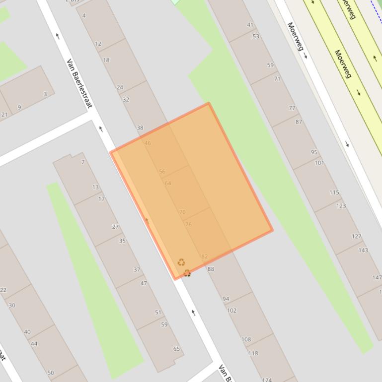 Kaart van postcodegebied 2533LM.