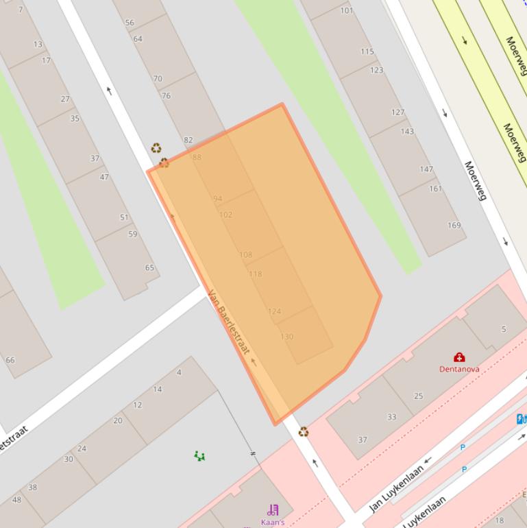 Kaart van postcodegebied 2533LN.