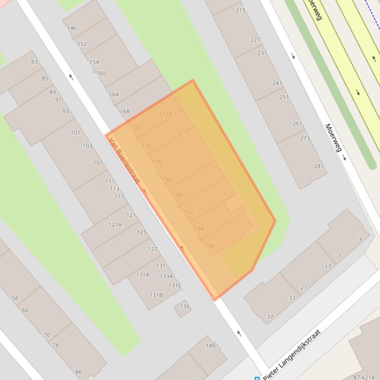 Kaart van postcodegebied 2533LR.