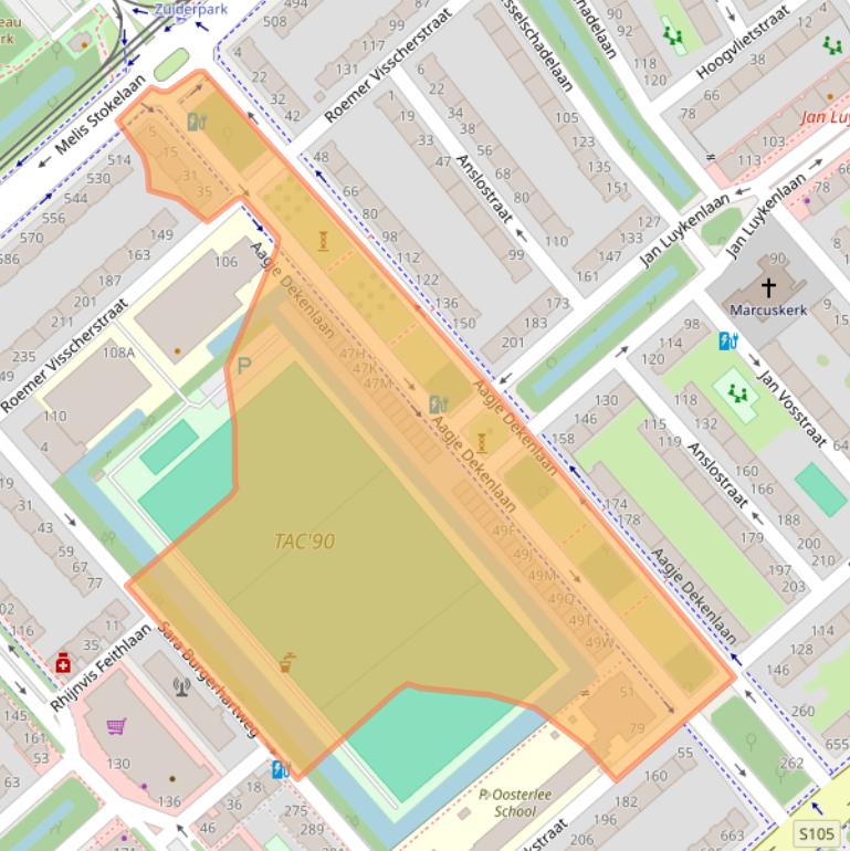 Kaart van postcodegebied 2533SG.