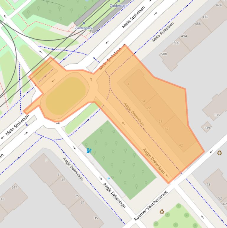 Kaart van postcodegebied 2533SJ.