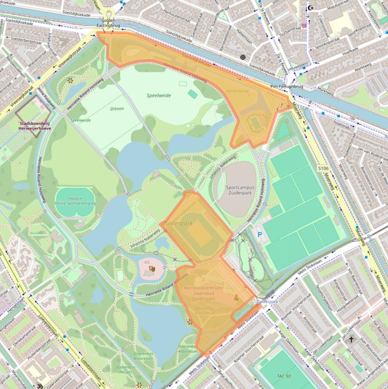 Kaart van postcodegebied 2533SP.