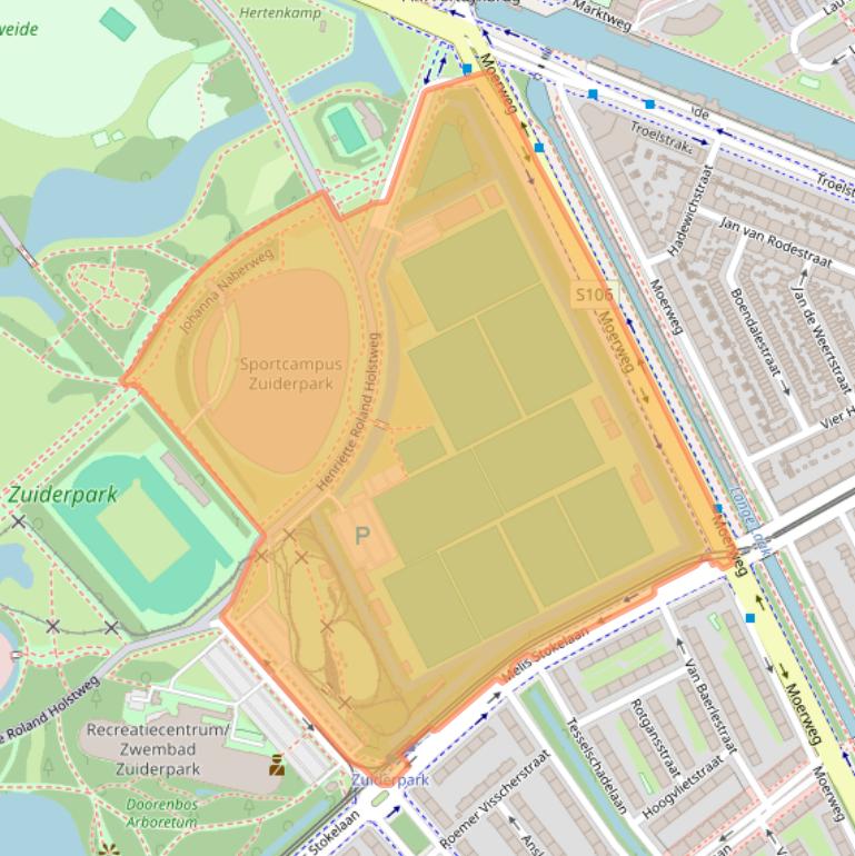 Kaart van postcodegebied 2533SR.