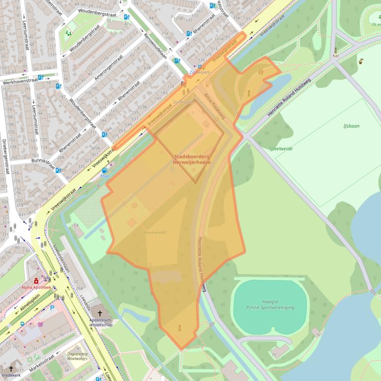 Kaart van postcodegebied 2533SW.