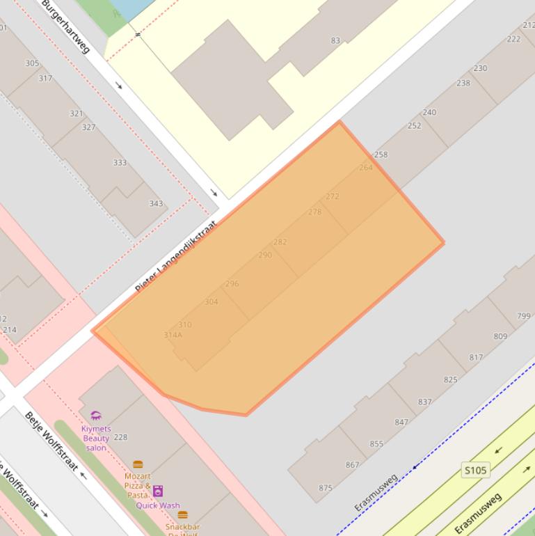 Kaart van postcodegebied 2533TR.