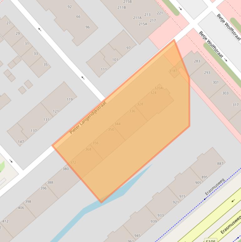 Kaart van postcodegebied 2533TS.