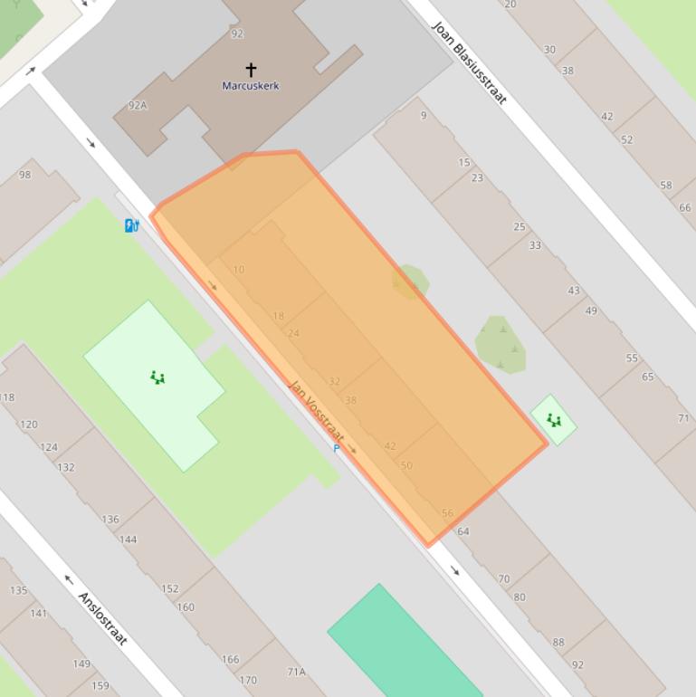 Kaart van postcodegebied 2533TX.