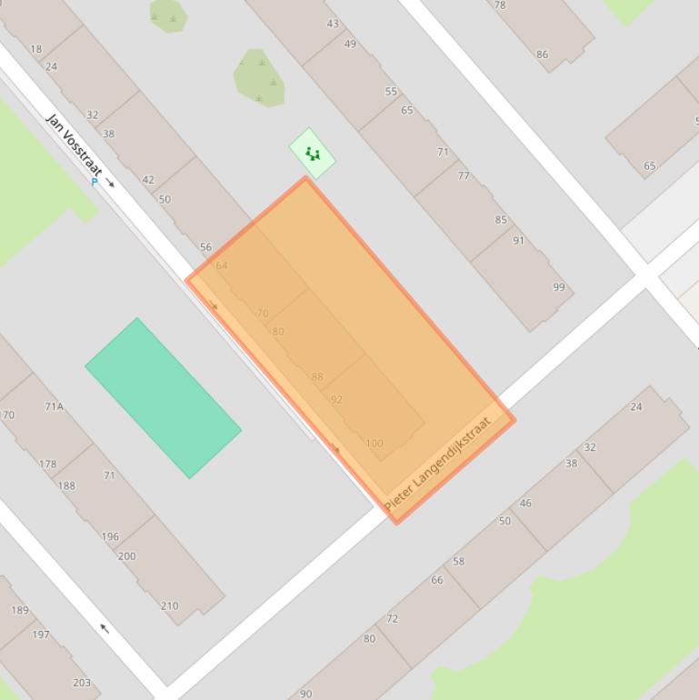 Kaart van postcodegebied 2533TZ.