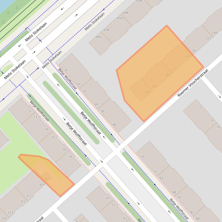 Kaart van postcodegebied 2533VK.