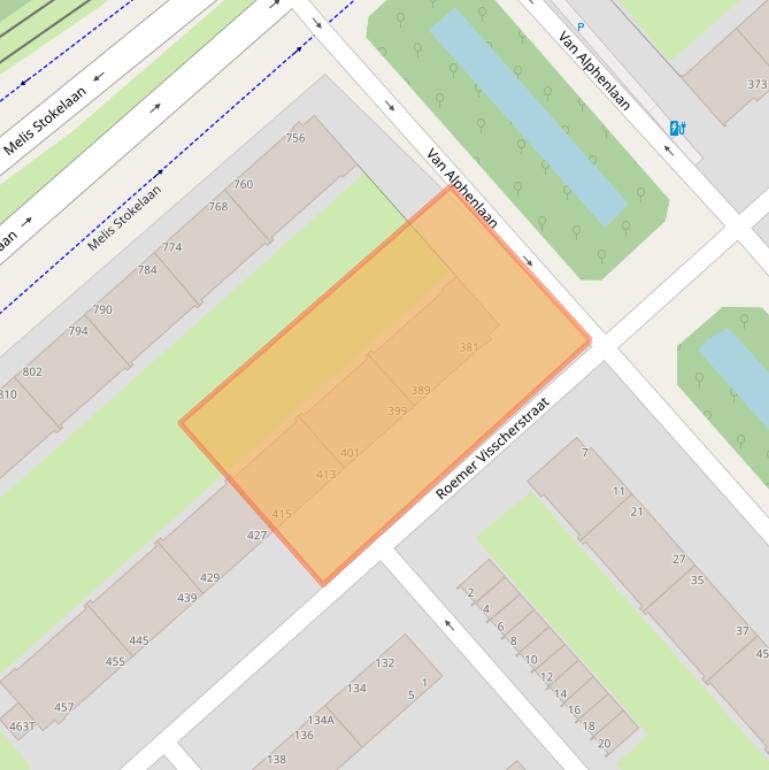 Kaart van postcodegebied 2533VN.