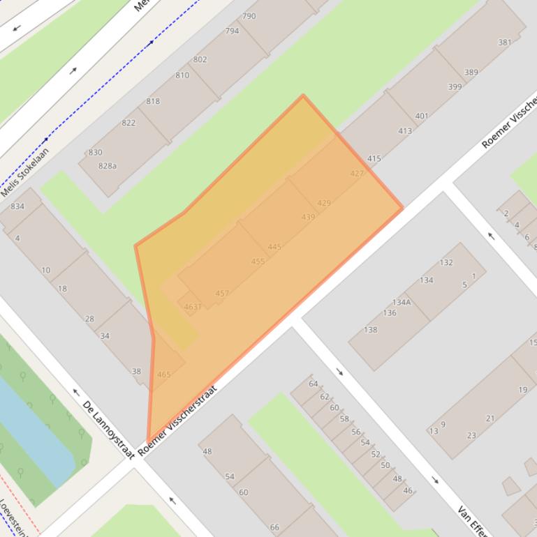 Kaart van postcodegebied 2533VP.