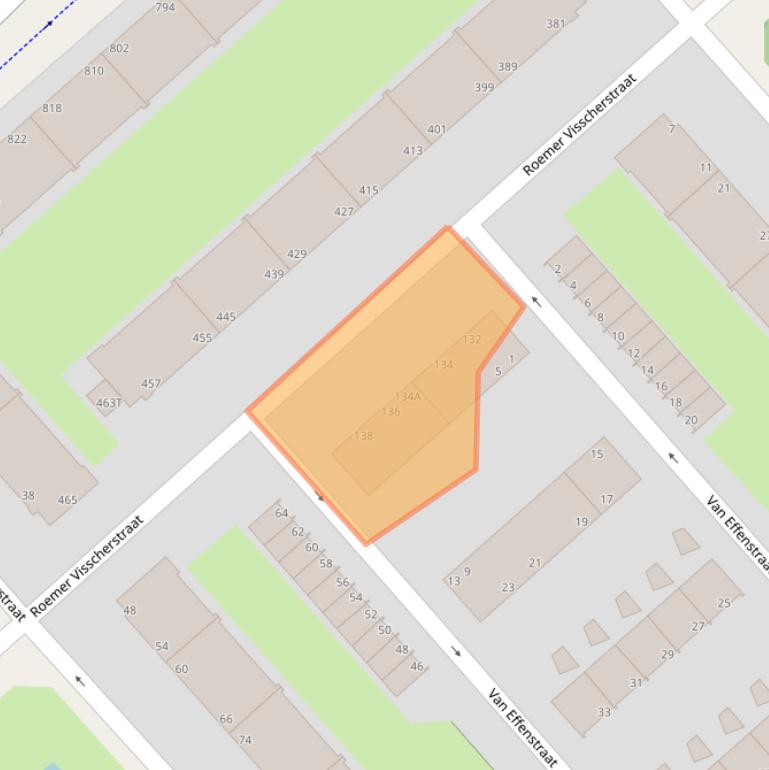 Kaart van postcodegebied 2533VS.