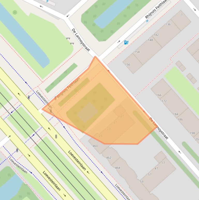 Kaart van postcodegebied 2533XM.