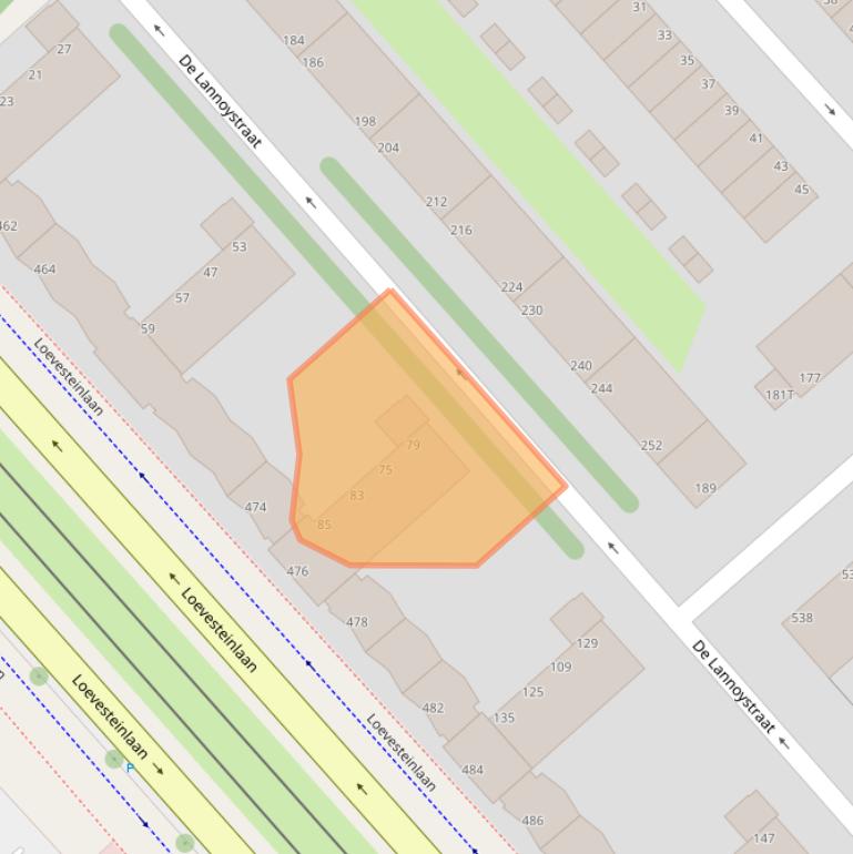 Kaart van postcodegebied 2533XP.