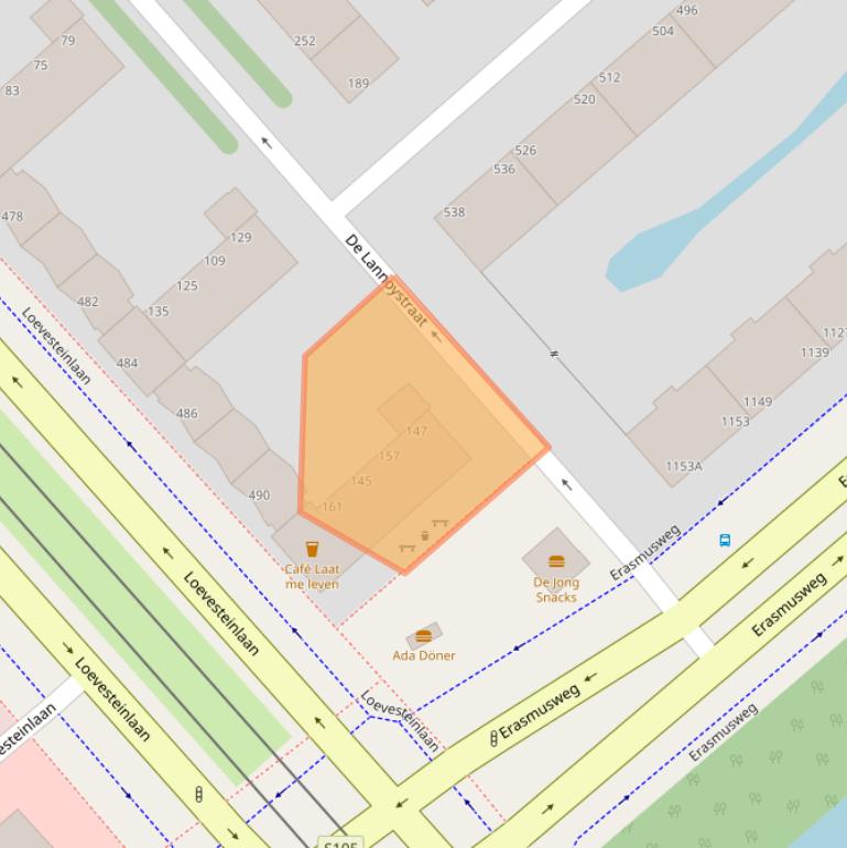 Kaart van postcodegebied 2533XS.