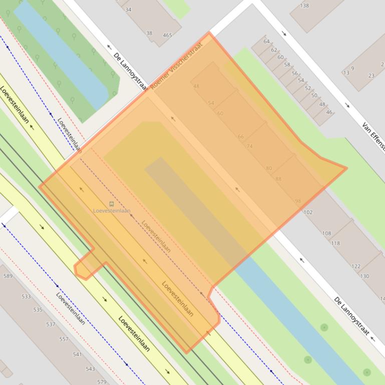 Kaart van postcodegebied 2533XV.