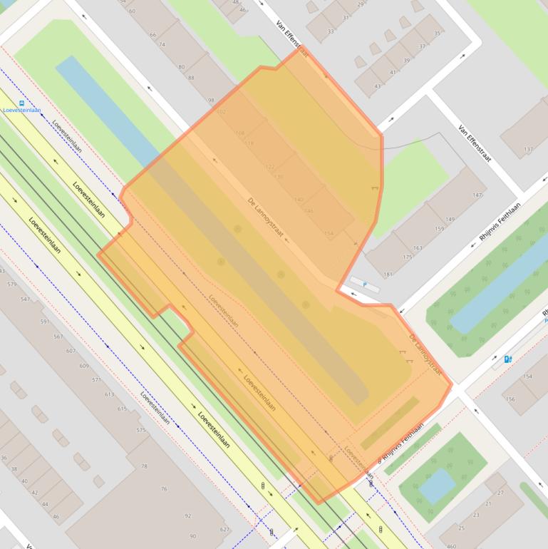Kaart van postcodegebied 2533XW.