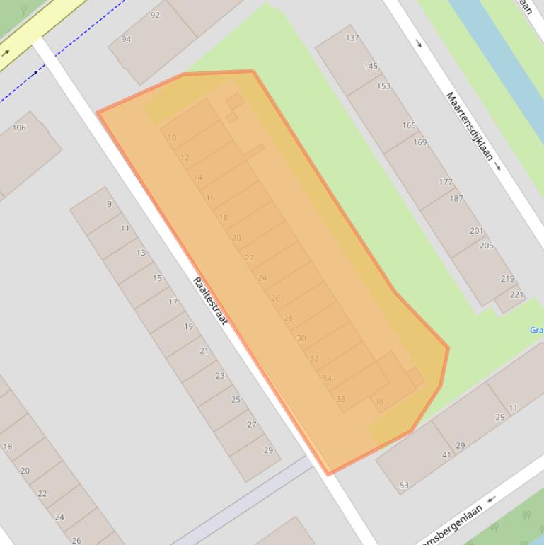 Kaart van postcodegebied 2541AD.