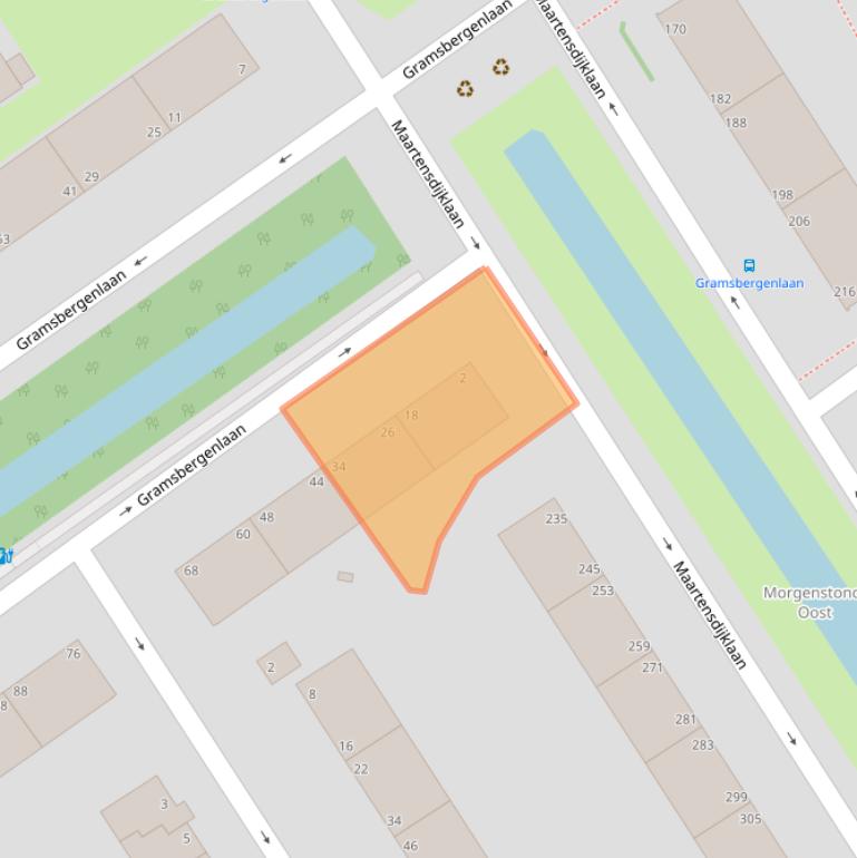 Kaart van postcodegebied 2541AK.