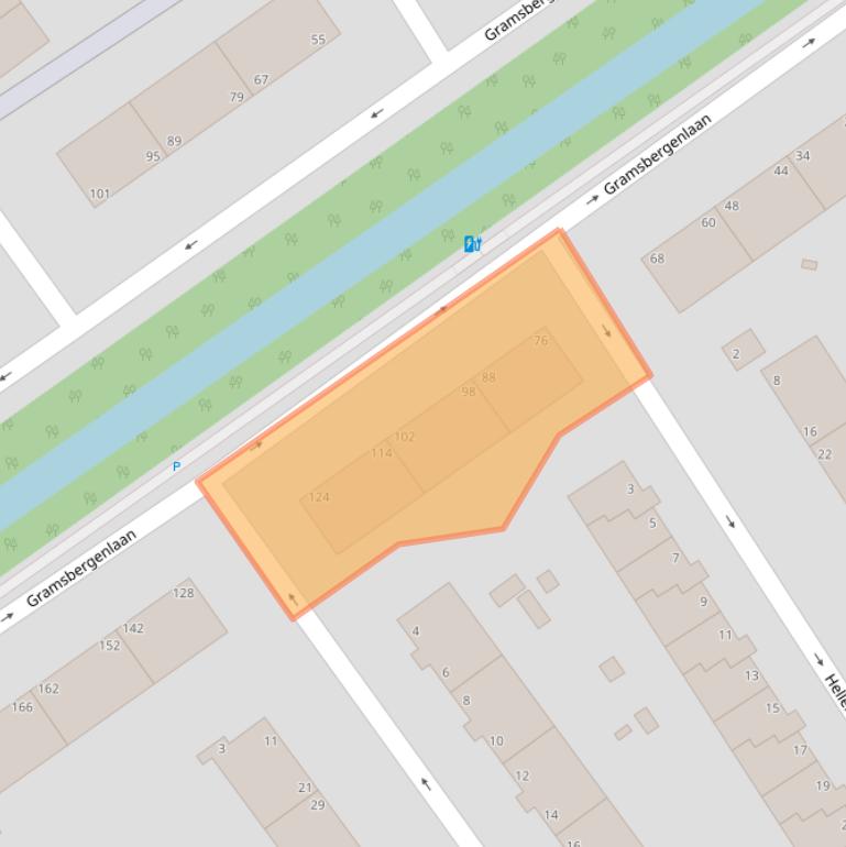 Kaart van postcodegebied 2541AM.