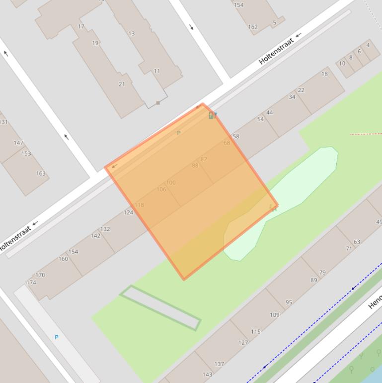 Kaart van postcodegebied 2541AX.