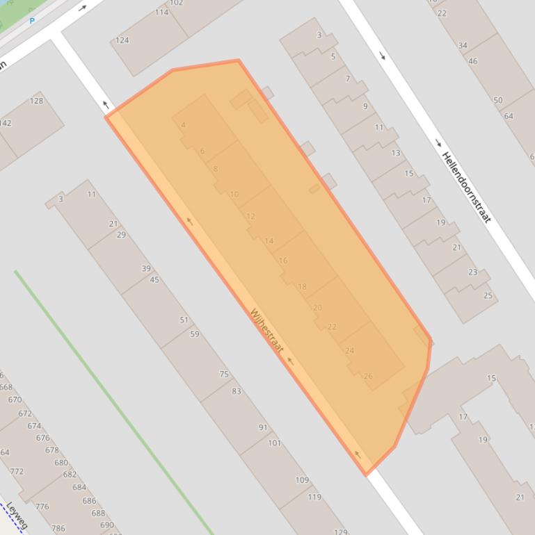 Kaart van postcodegebied 2541BD.