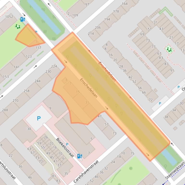 Kaart van postcodegebied 2541CG.