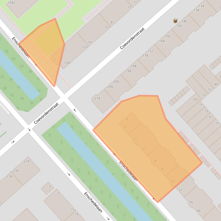 Kaart van postcodegebied 2541CJ.