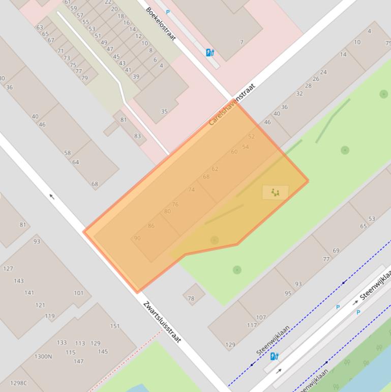 Kaart van postcodegebied 2541CR.