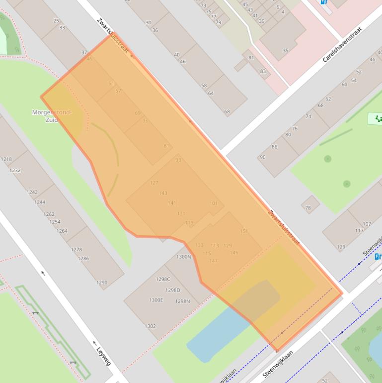 Kaart van postcodegebied 2541CV.