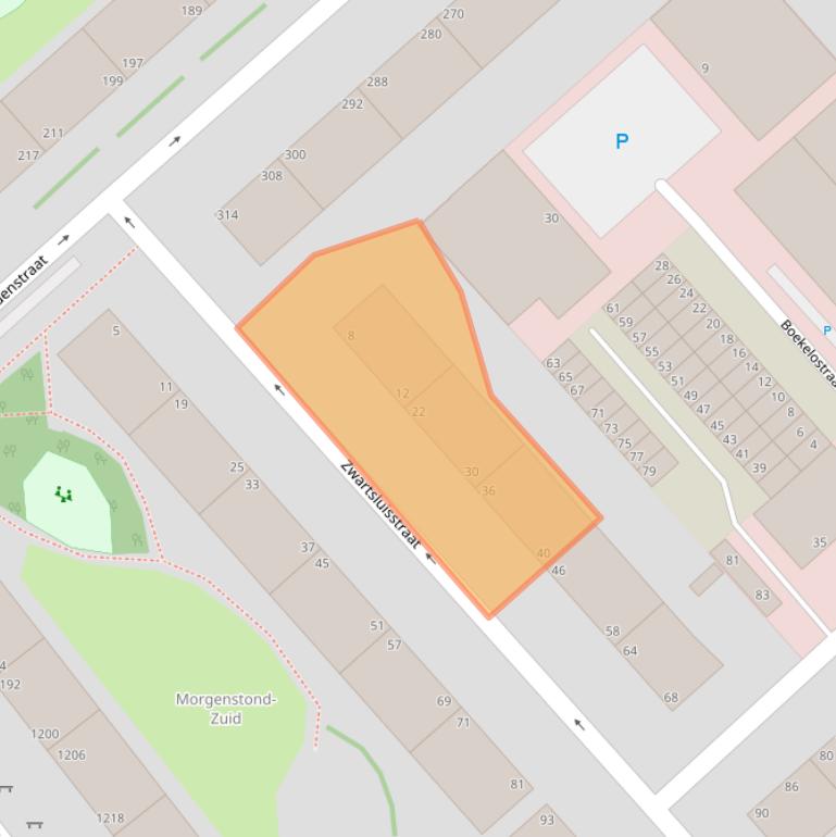 Kaart van postcodegebied 2541CW.