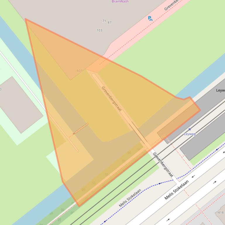 Kaart van postcodegebied 2541DD.