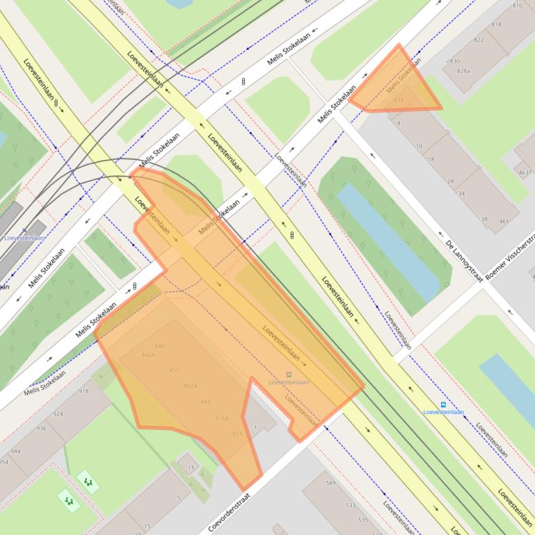 Kaart van postcodegebied 2541EA.