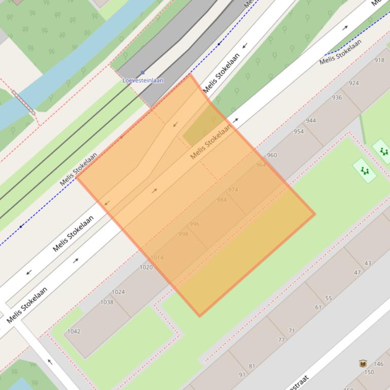 Kaart van postcodegebied 2541EC.