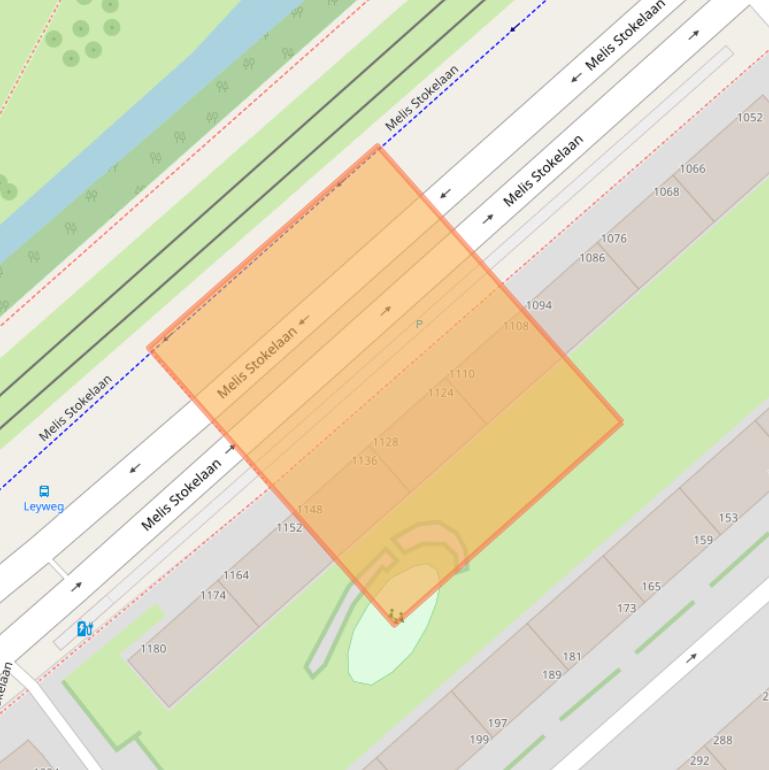 Kaart van postcodegebied 2541EG.