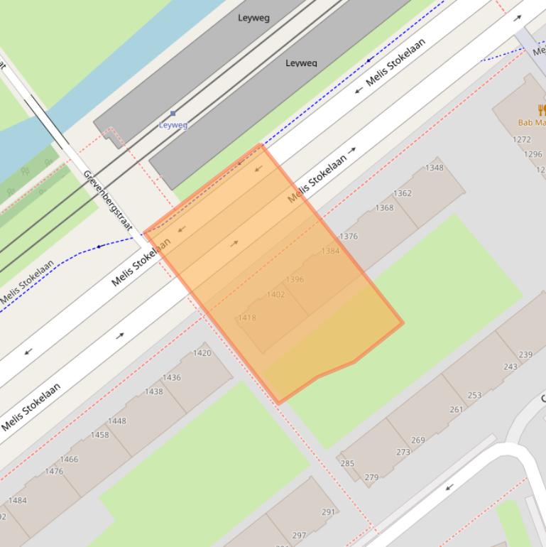 Kaart van postcodegebied 2541EP.