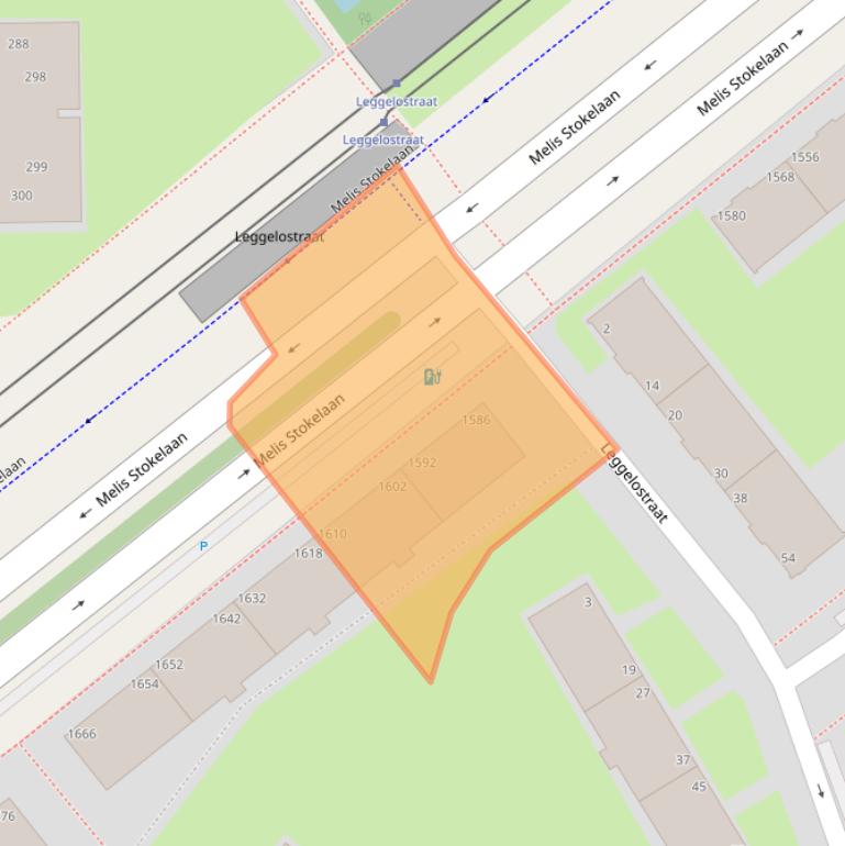 Kaart van postcodegebied 2541EV.