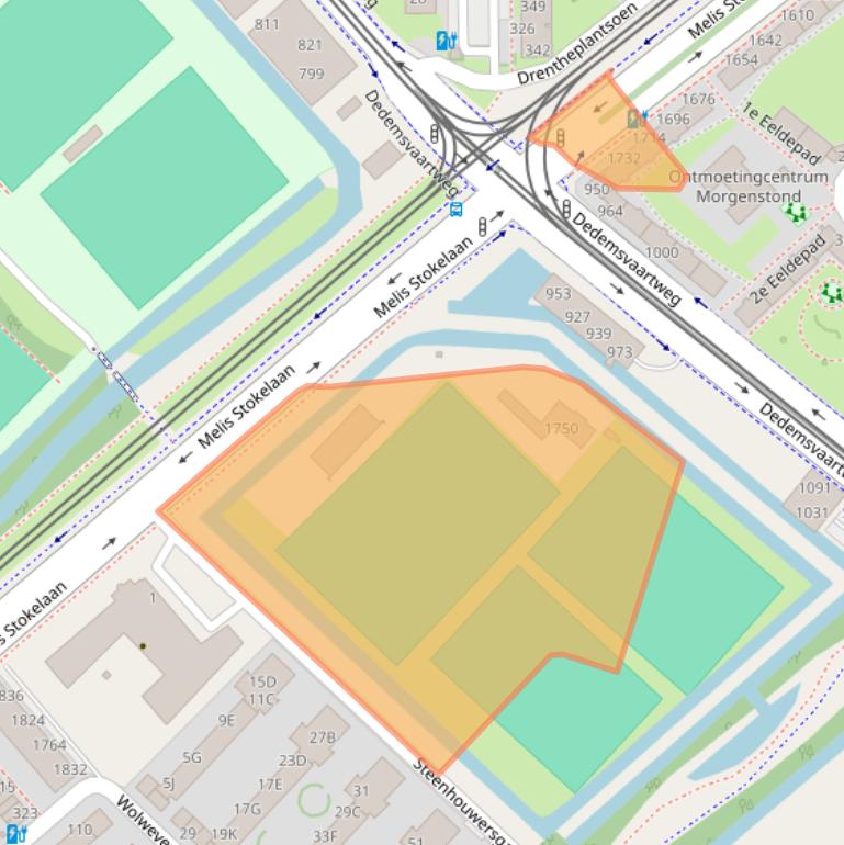 Kaart van postcodegebied 2541EZ.