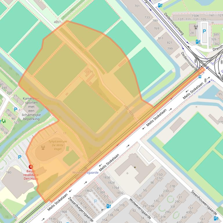 Kaart van postcodegebied 2541GA.