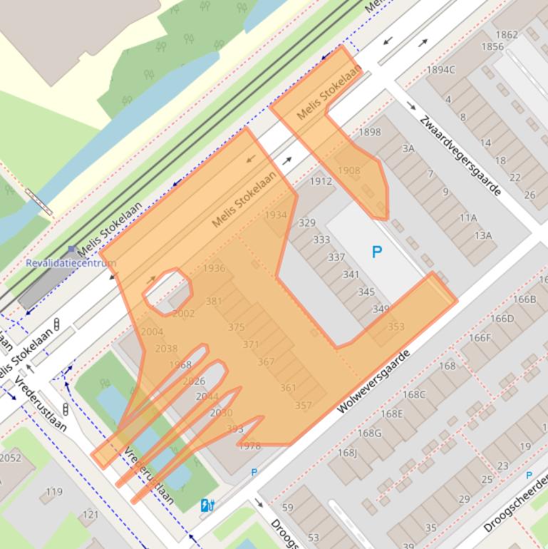 Kaart van postcodegebied 2541GD.